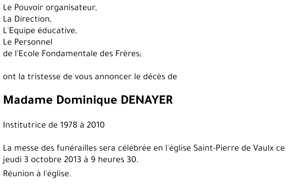 Dominique DENAYER