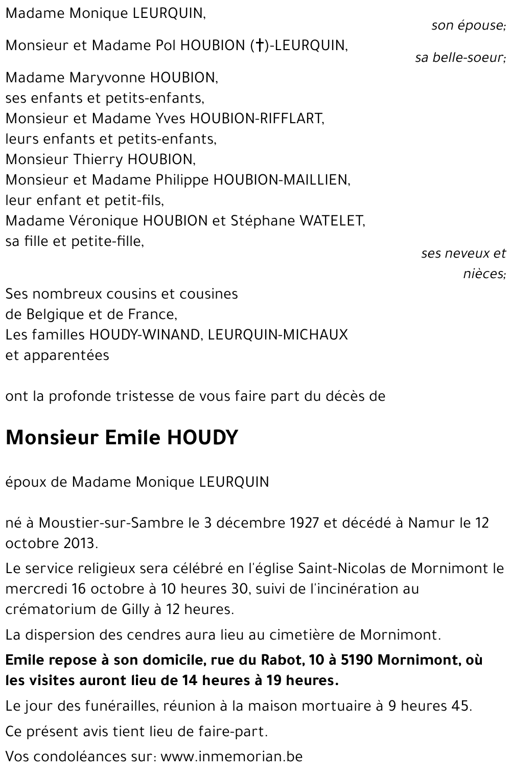 Emile HOUDY