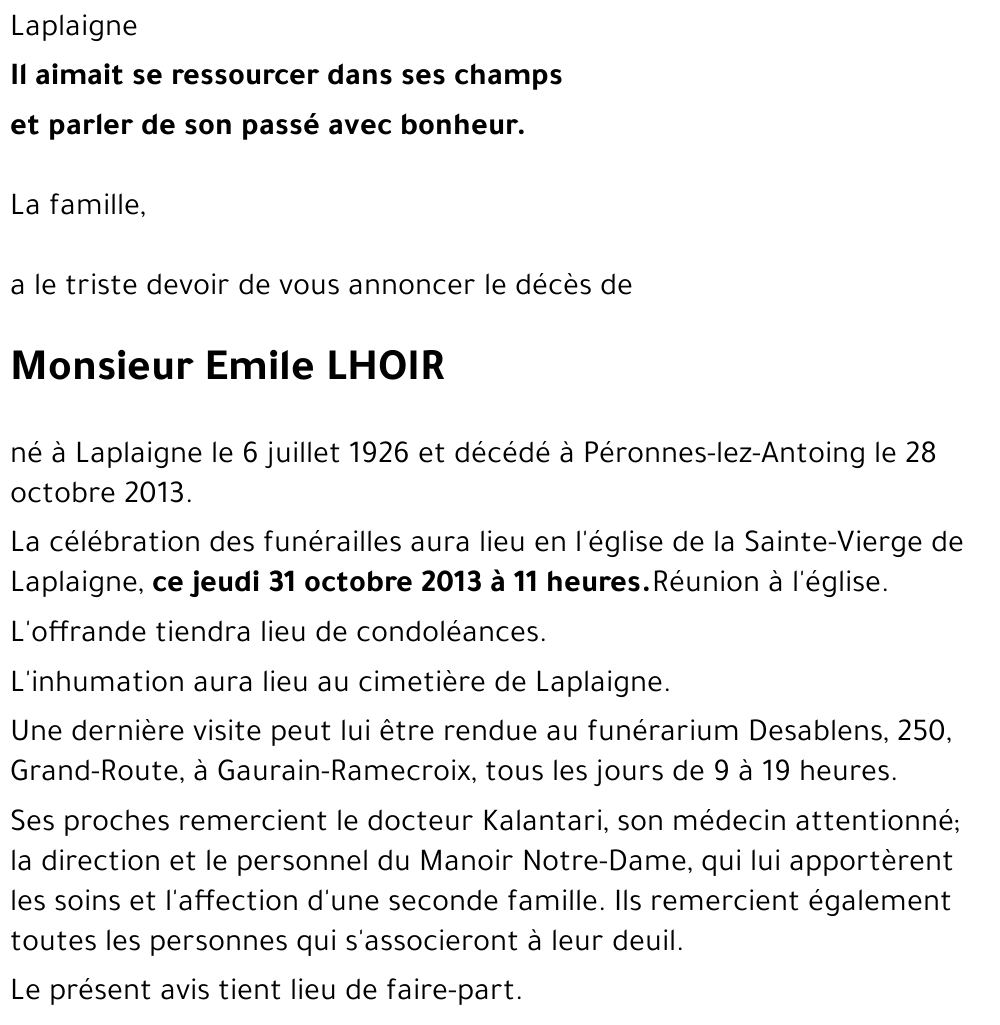 Emile LHOIR