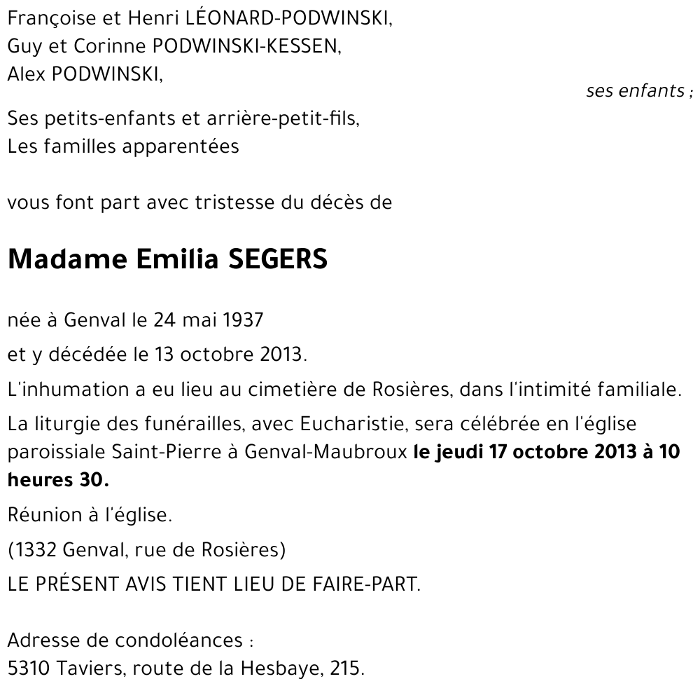 Emilia SEGERS