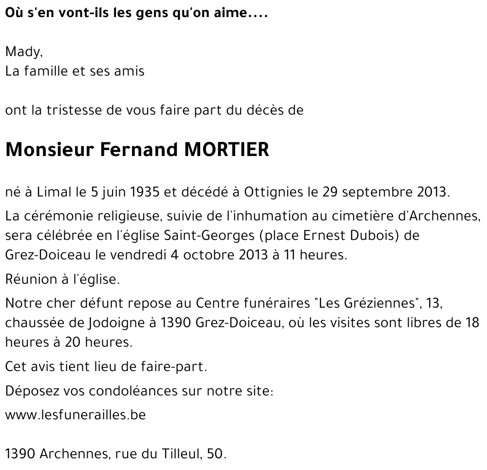 Fernand MORTIER