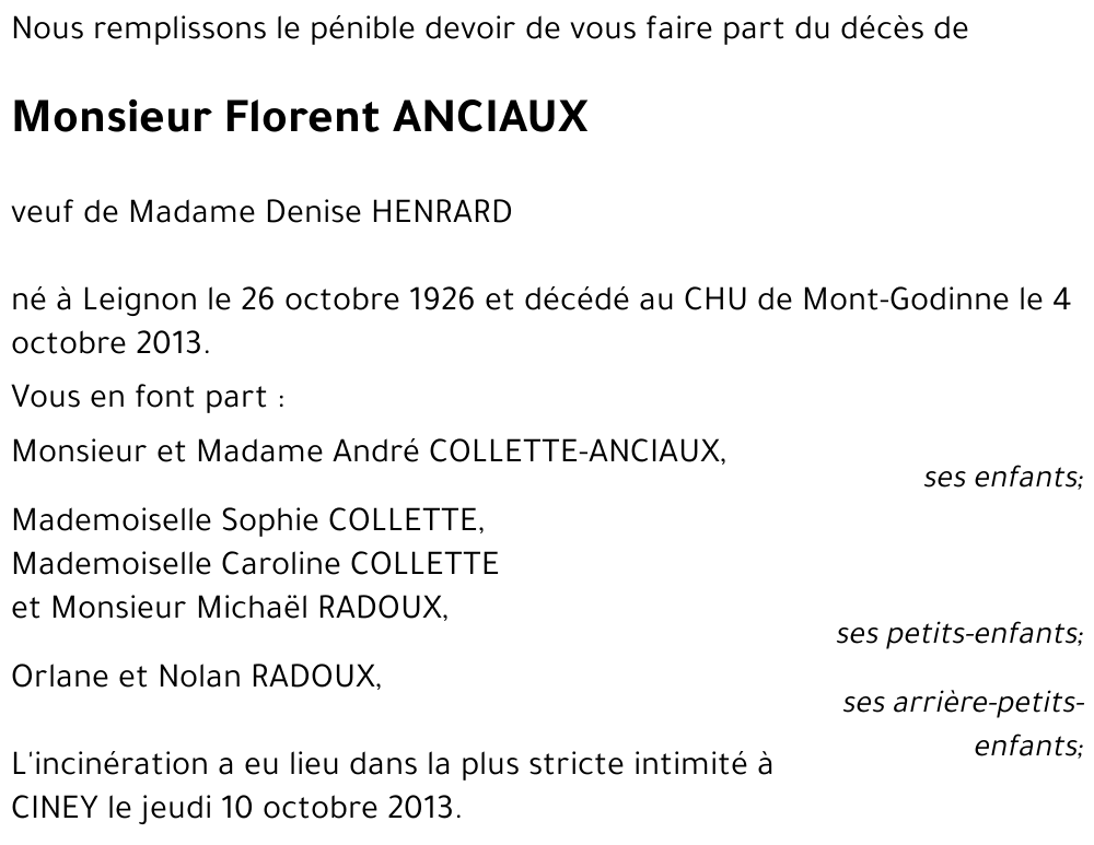 Florent ANCIAUX