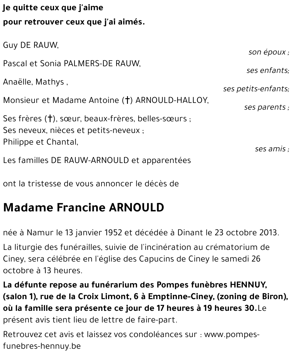Francine ARNOULD