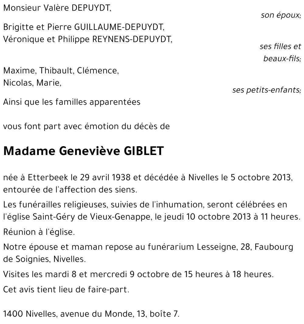 Geneviève GIBLET