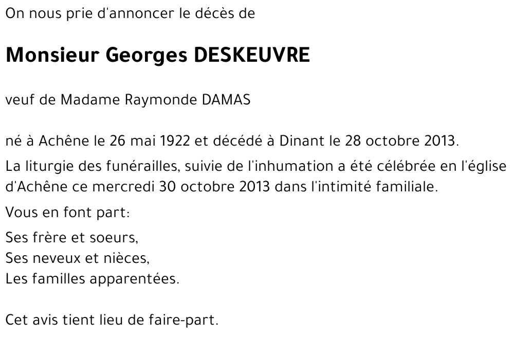 Georges DESKEUVRE