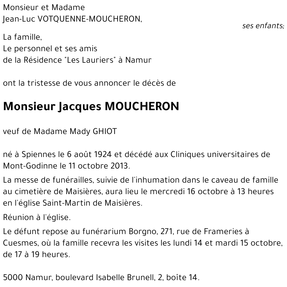 Jacques MOUCHERON