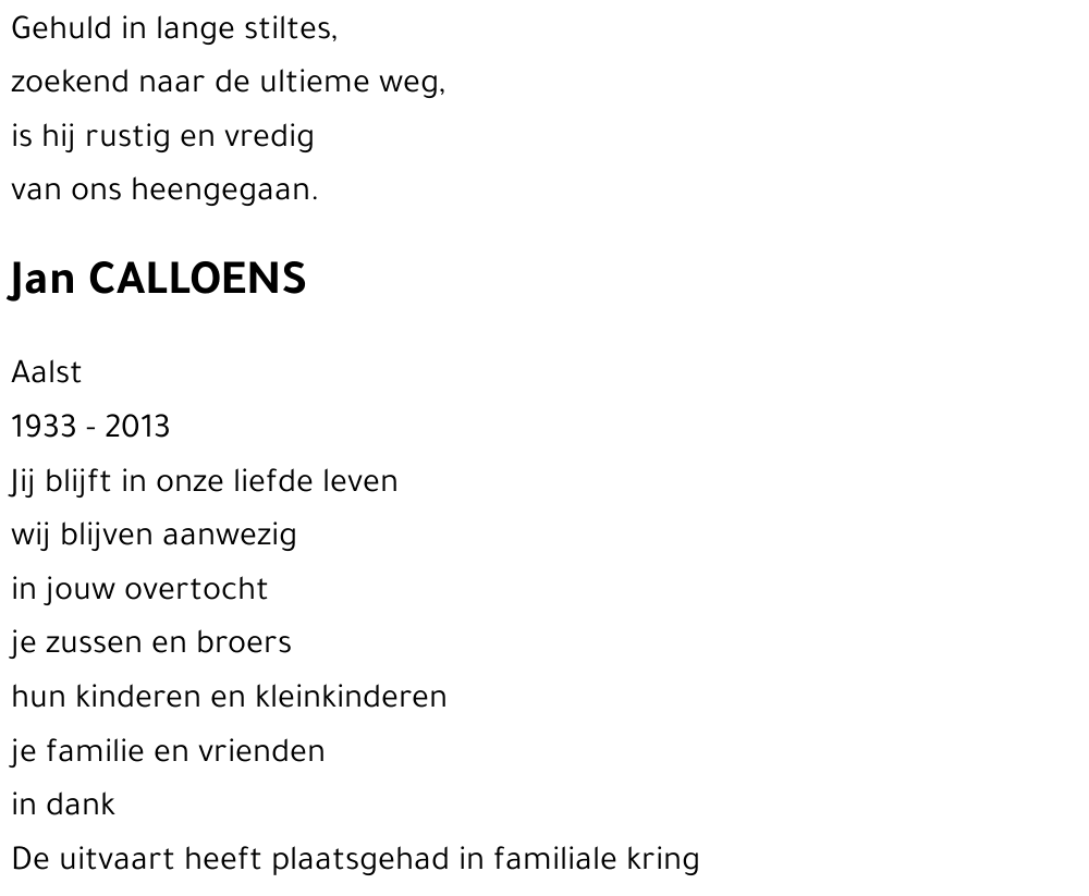 Jan CALLOENS