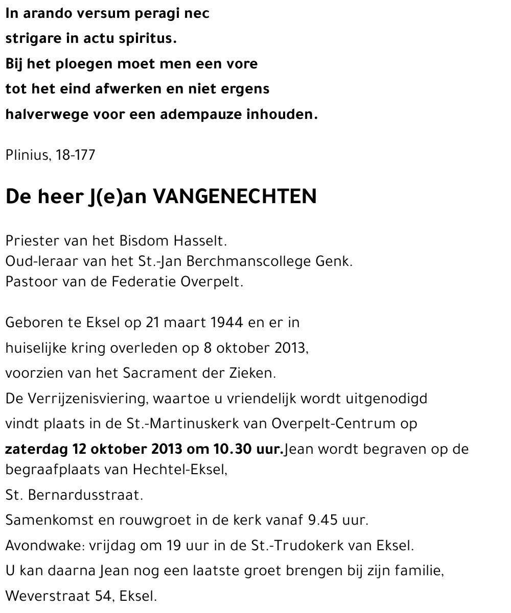 Jean VANGENECHTEN