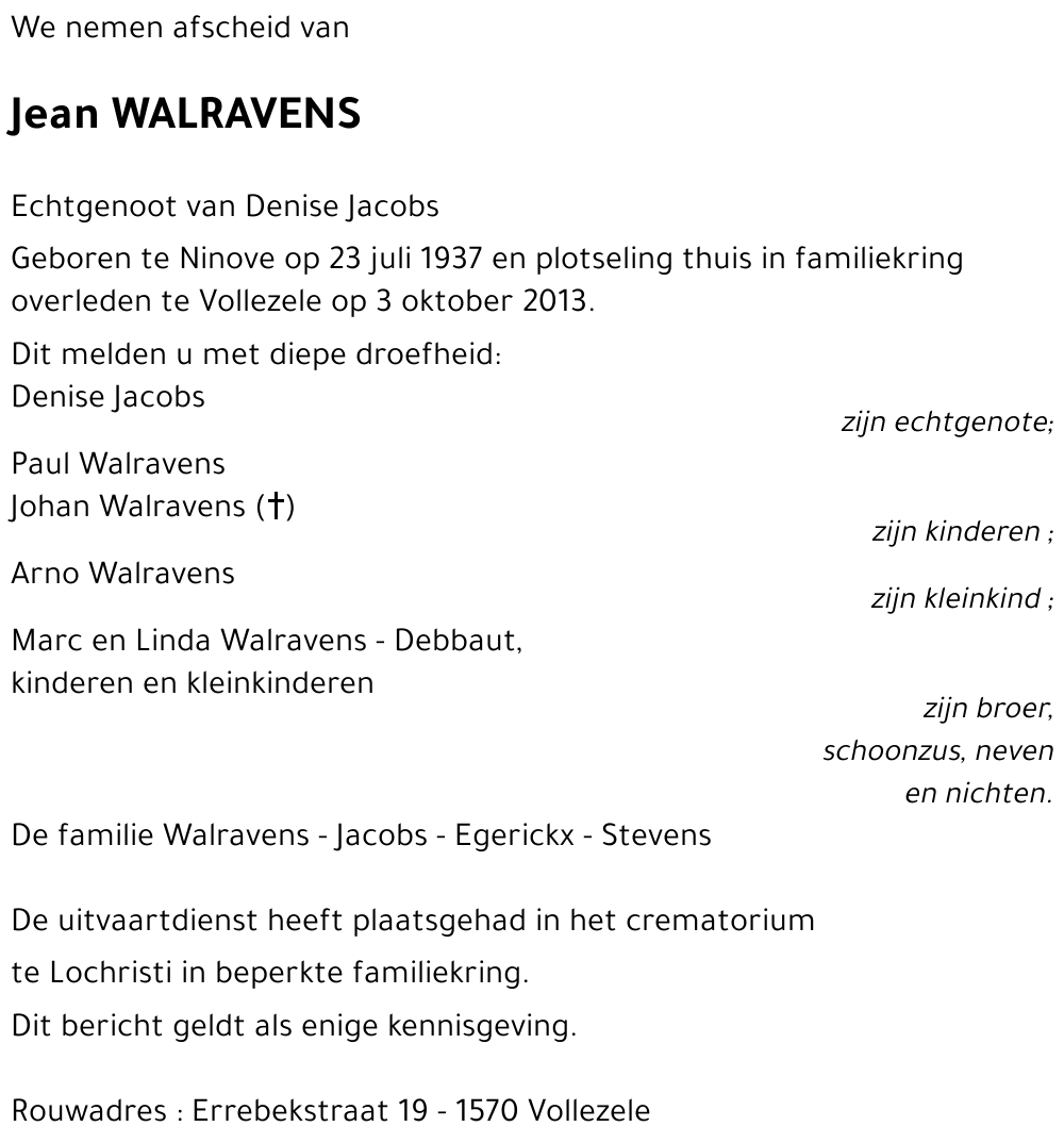 Jean WALRAVENS