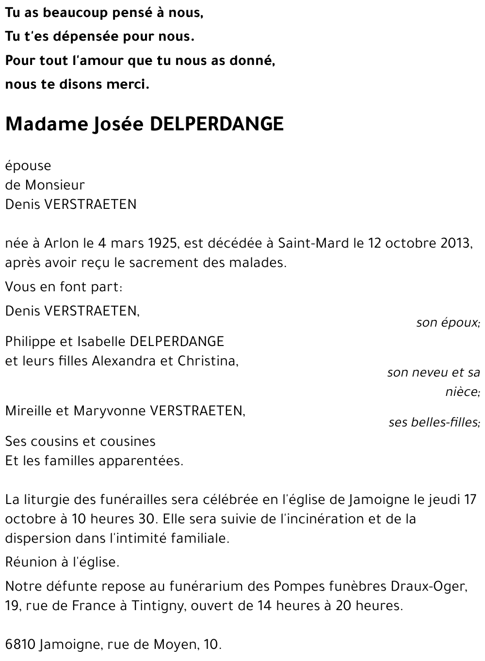 Josée DELPERDANGE