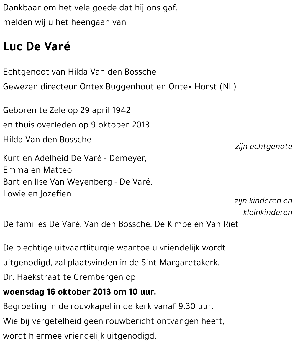 Luc De Varé