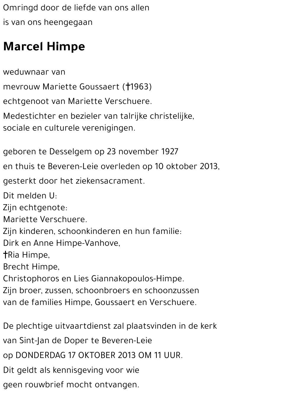 Marcel VAN HIMPE