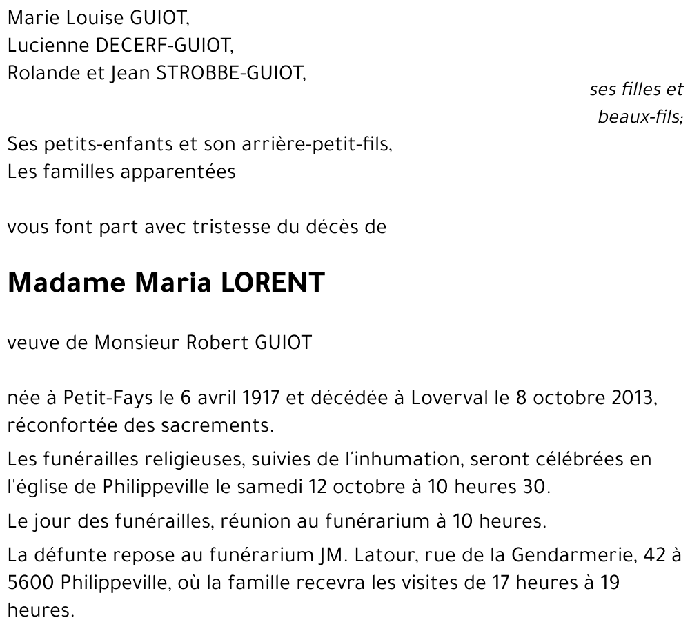 Maria LORENT