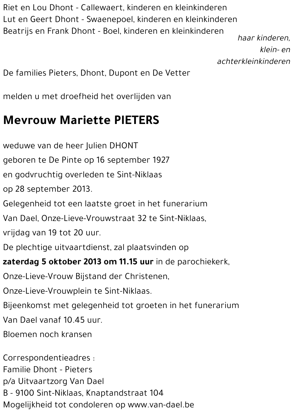 Mariette PIETRERS