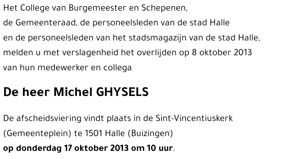 Michel GHYSELS