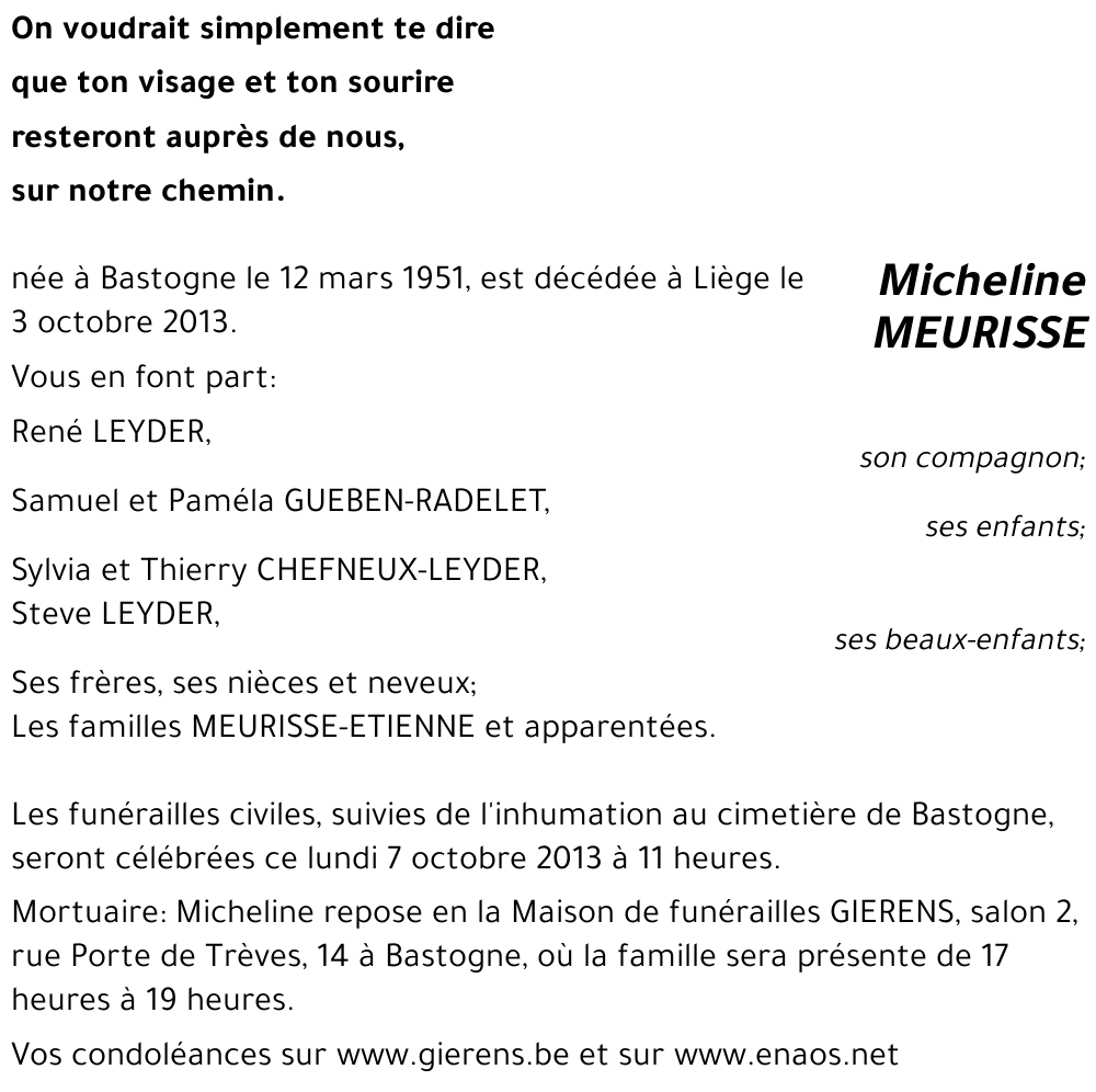 Micheline MEURISSE