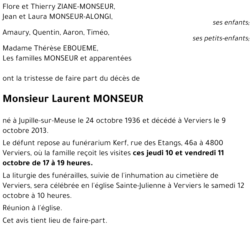 MONSEUR Laurent