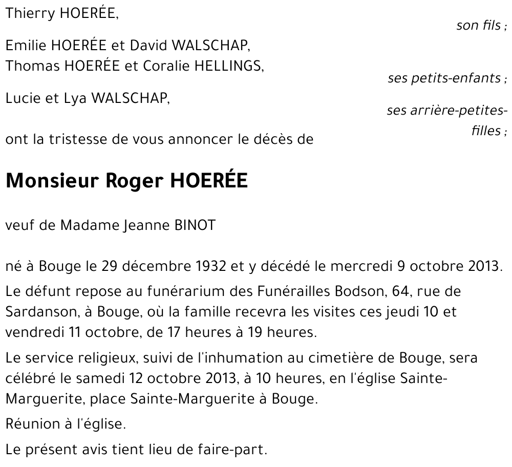 Roger HOERÉE