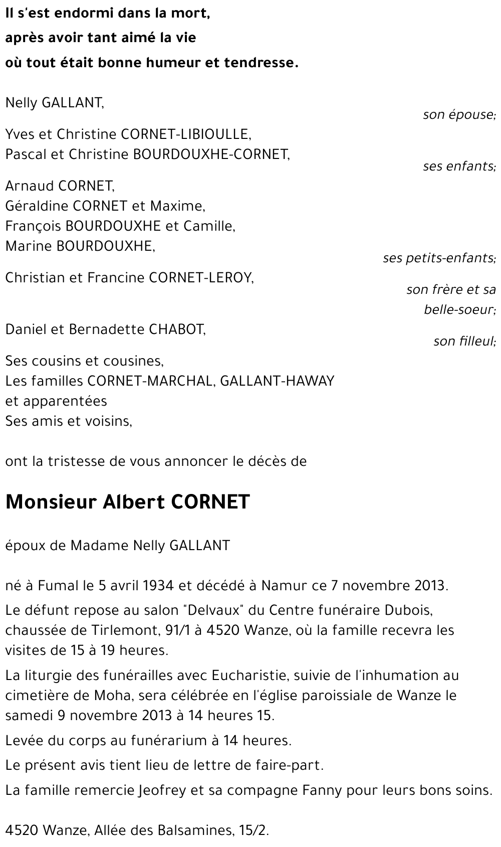 Albert CORNET