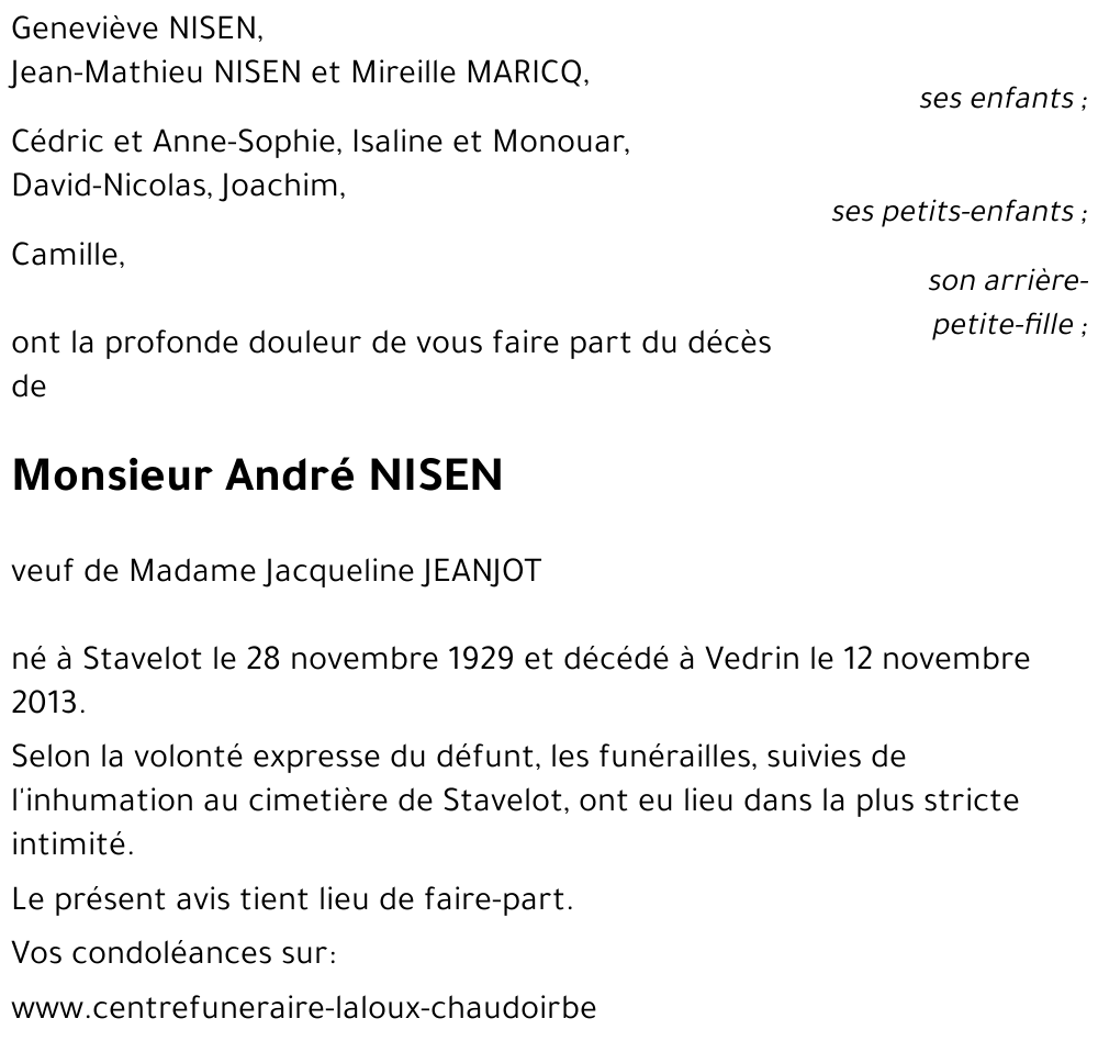 André NISEN