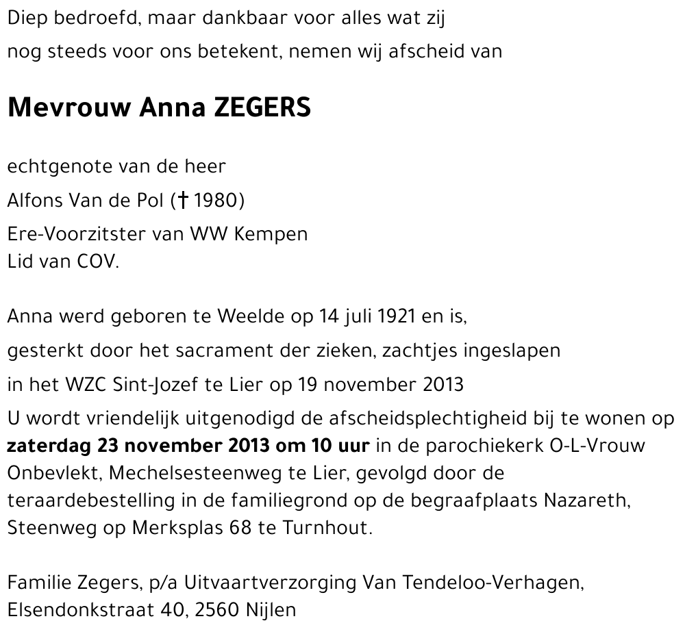 Anna ZEGERS