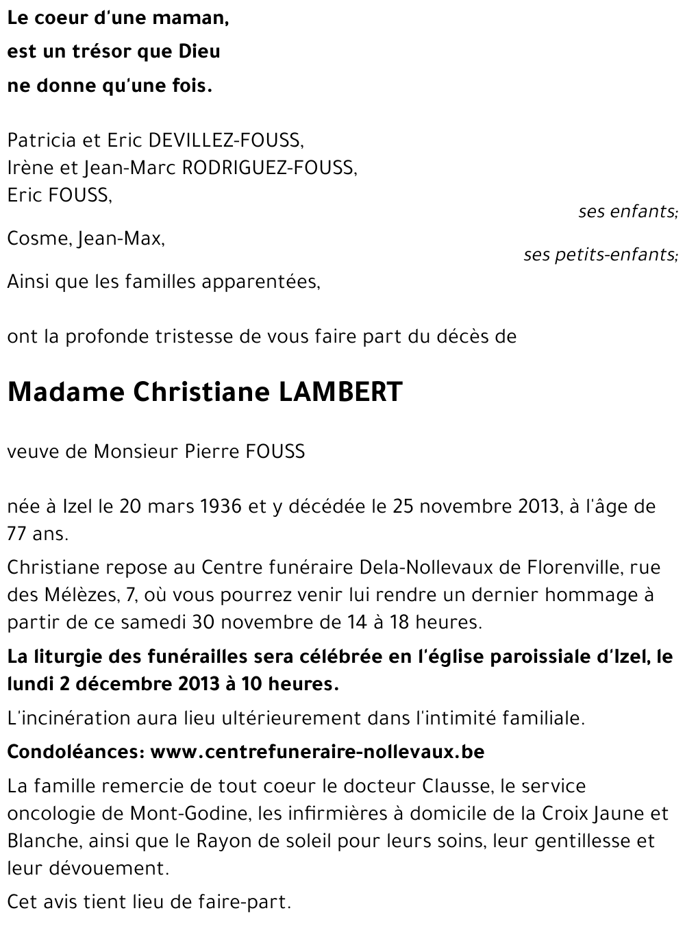 Christiane LAMBERT