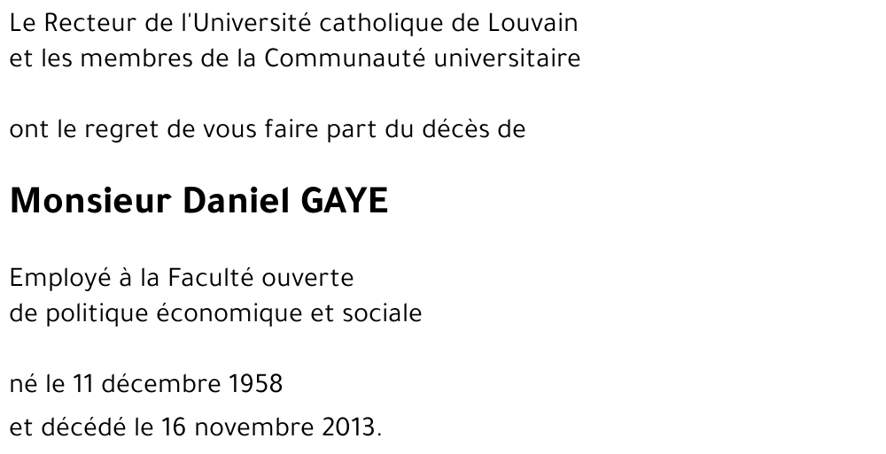 Daniel GAYE