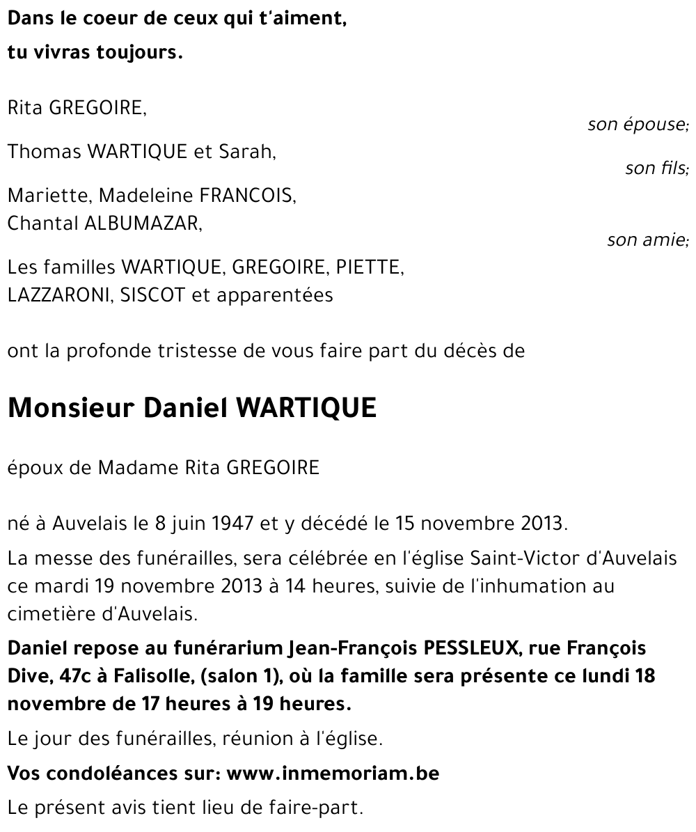 Daniel WARTIQUE