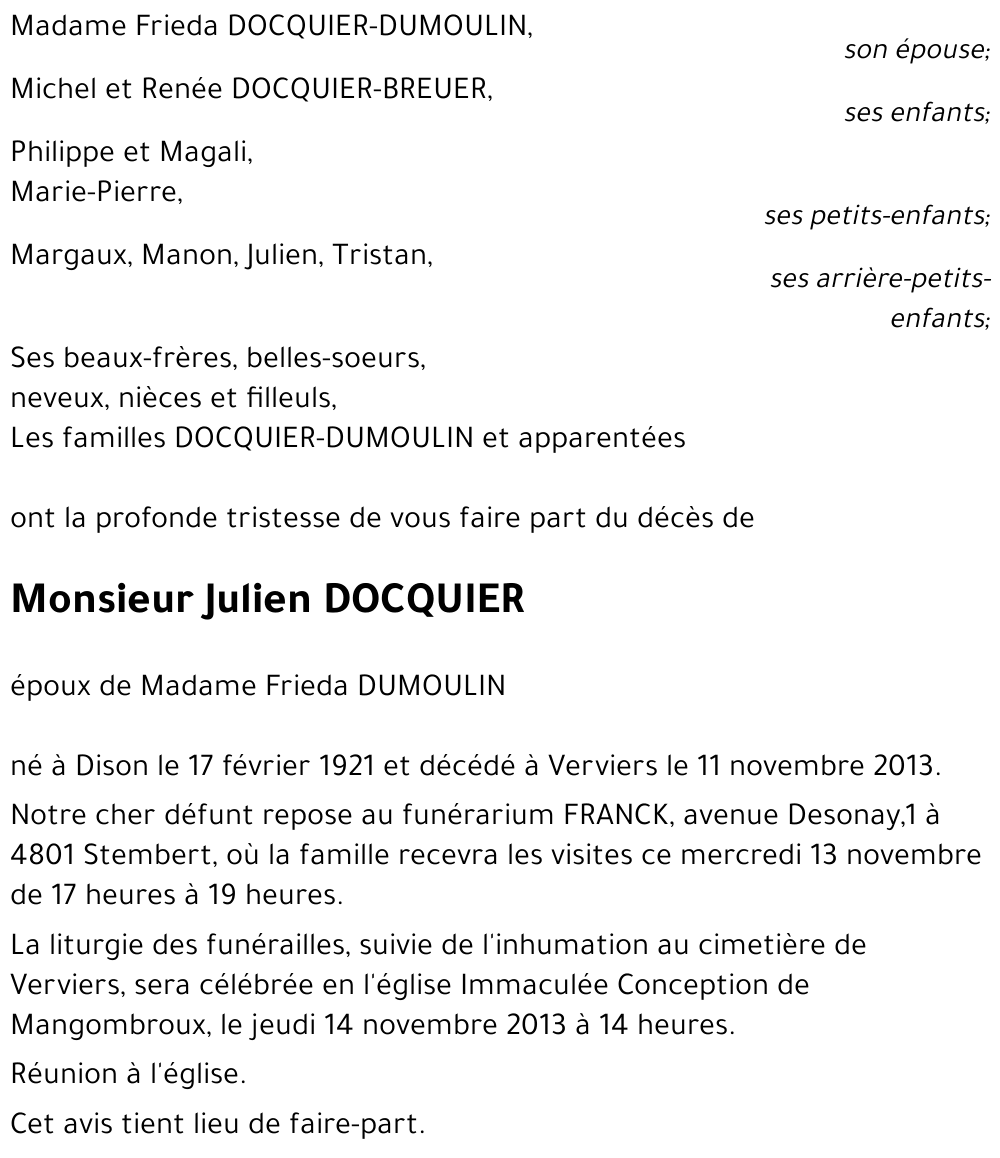 DOCQUIER Julien