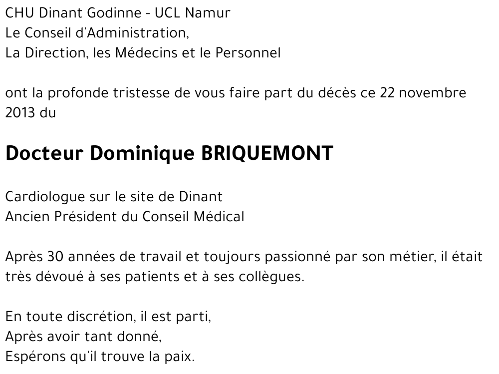 Dominique BRIQUEMONT