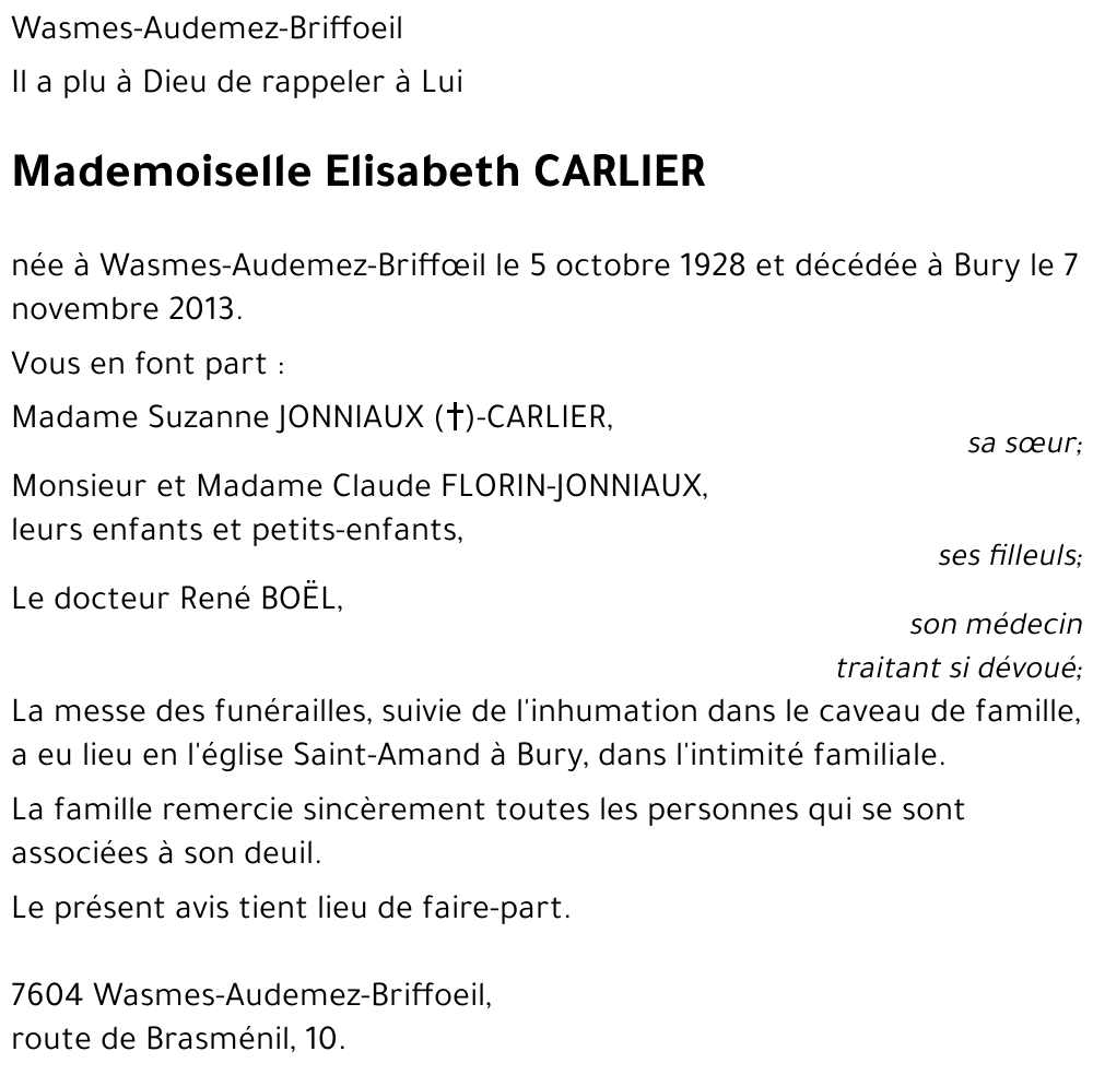 Elisabeth CARLIER