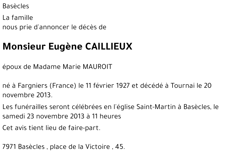 Eugène CAILLIEUX