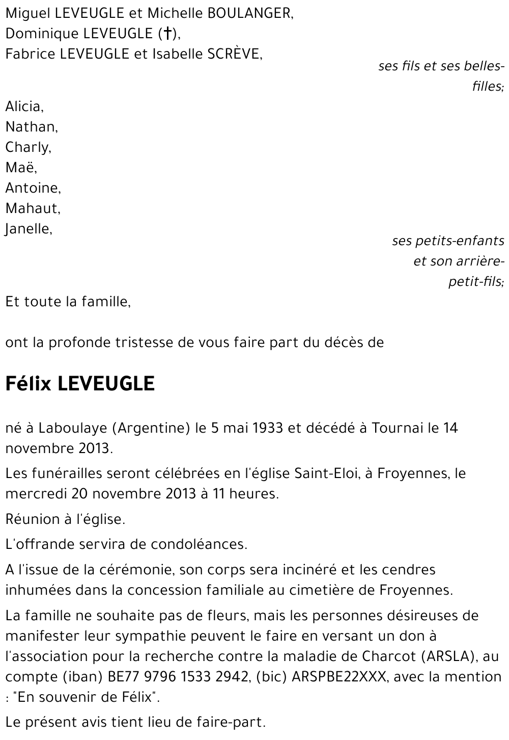 Félix LEVEUGLE