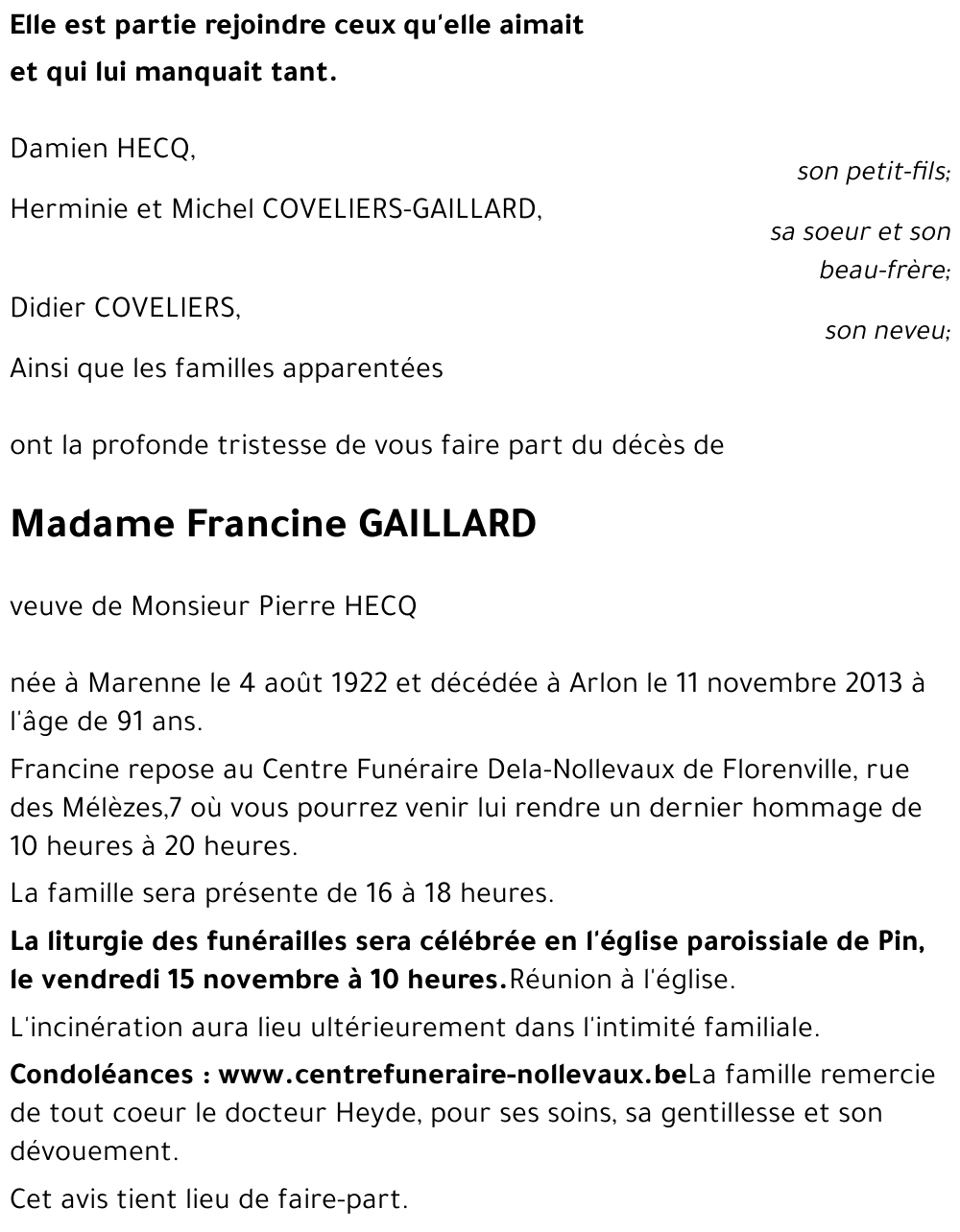 Francine GAILLARD