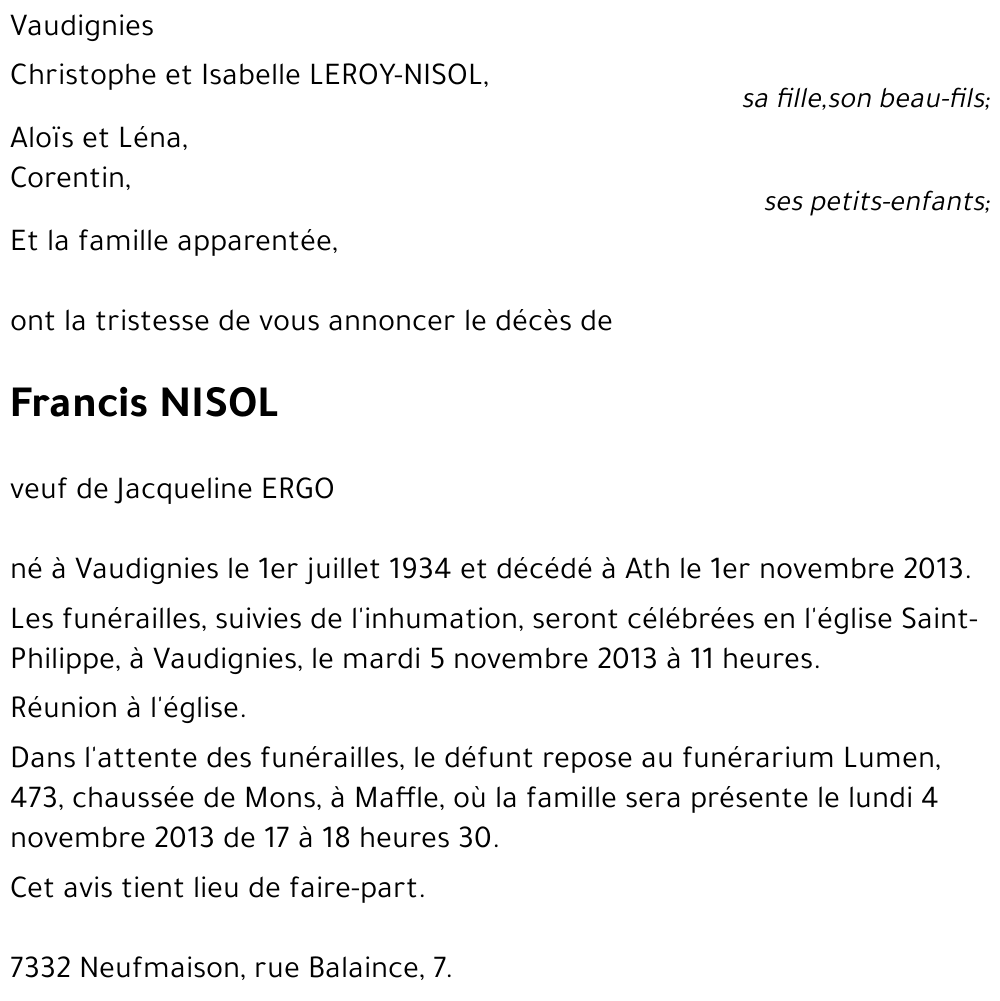 Francis NISOL