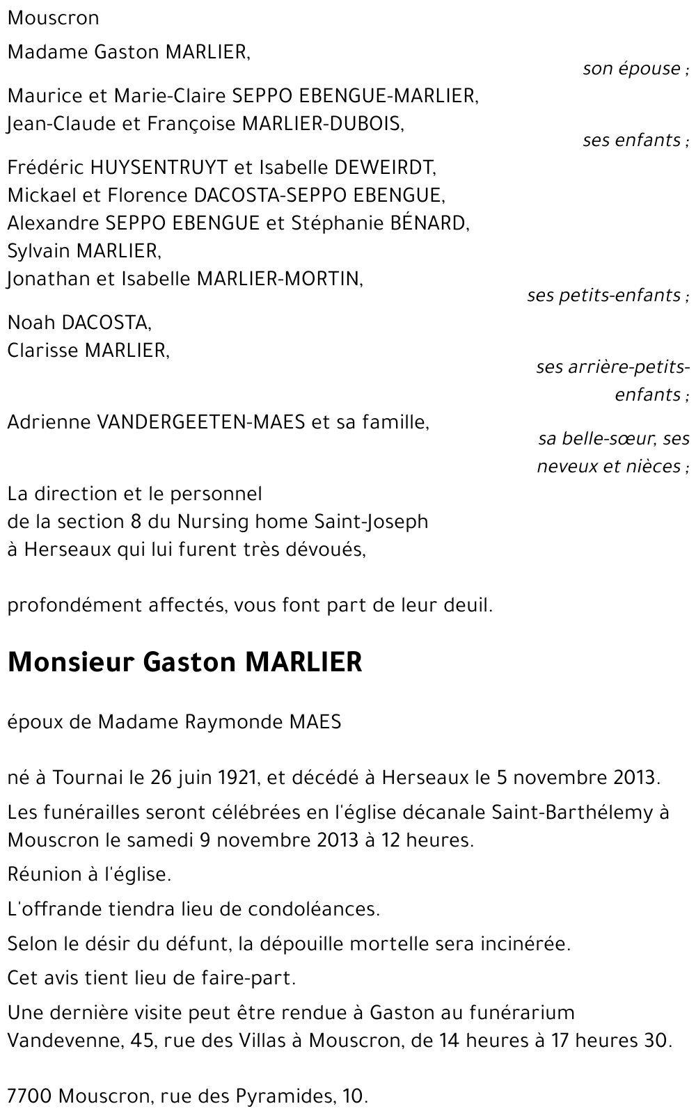 Gaston MARLIER