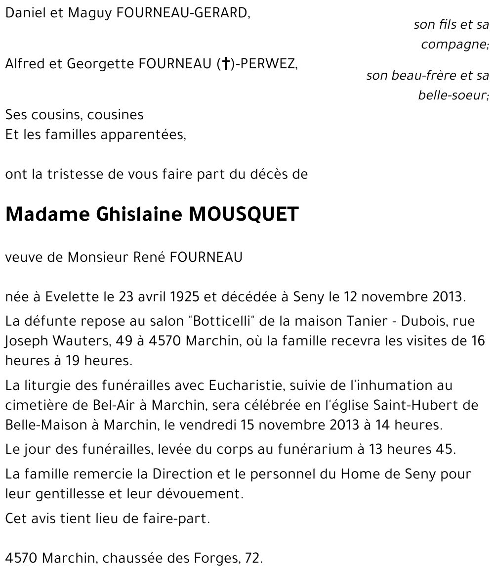 Ghislaine MOUSQUET