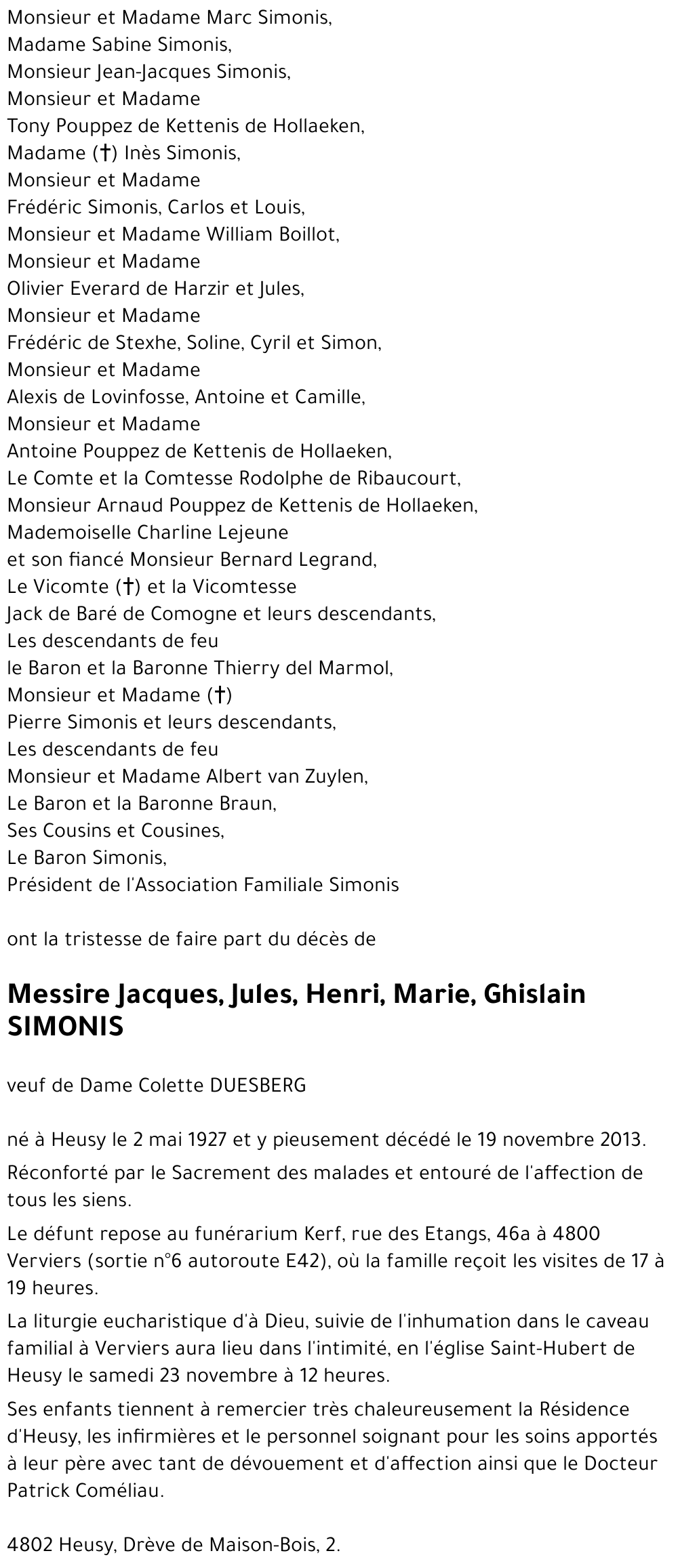 Jacques, Jules, Henri, Marie, Ghislain SIMONIS