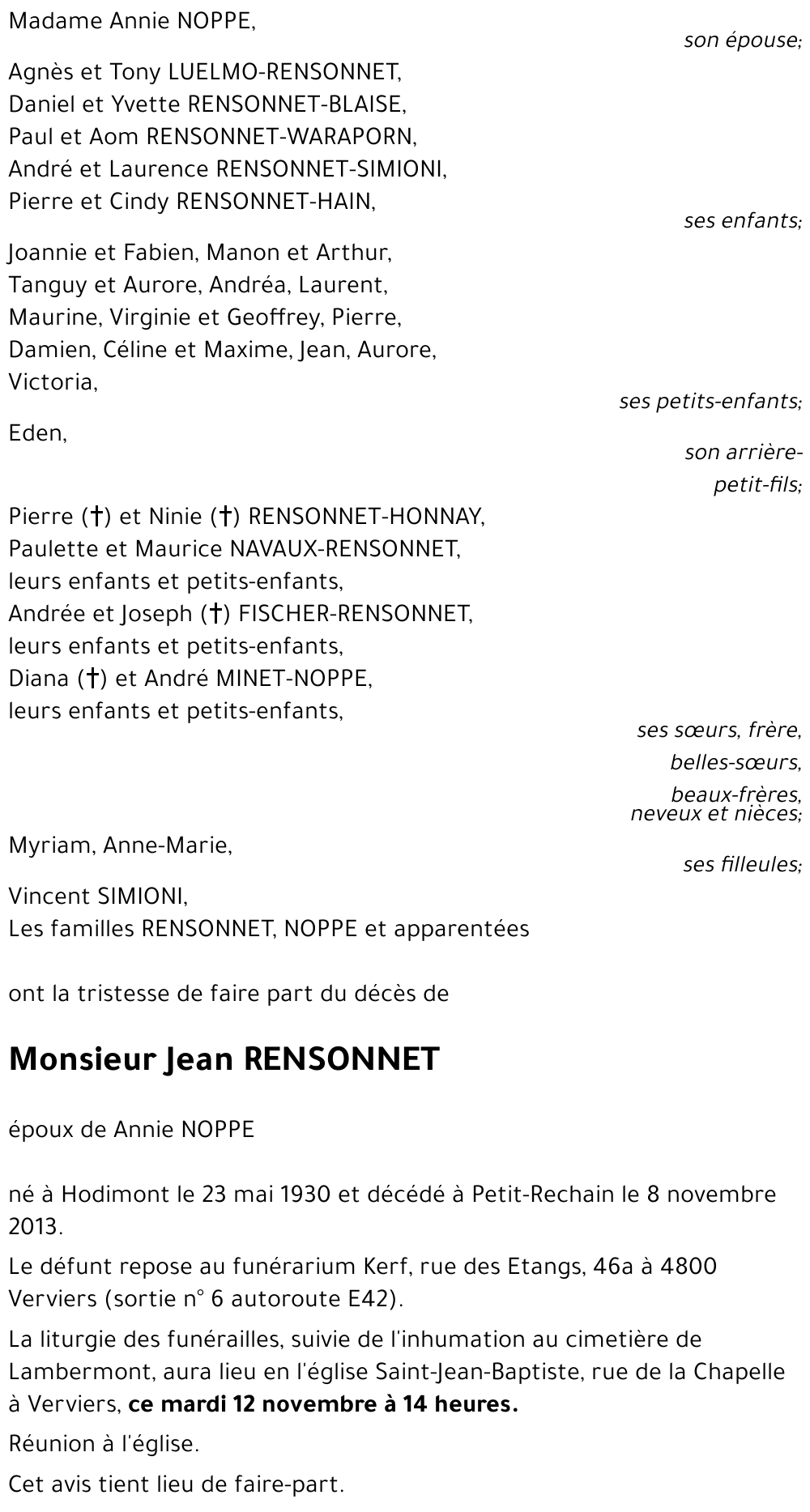 Jean RENSONNET