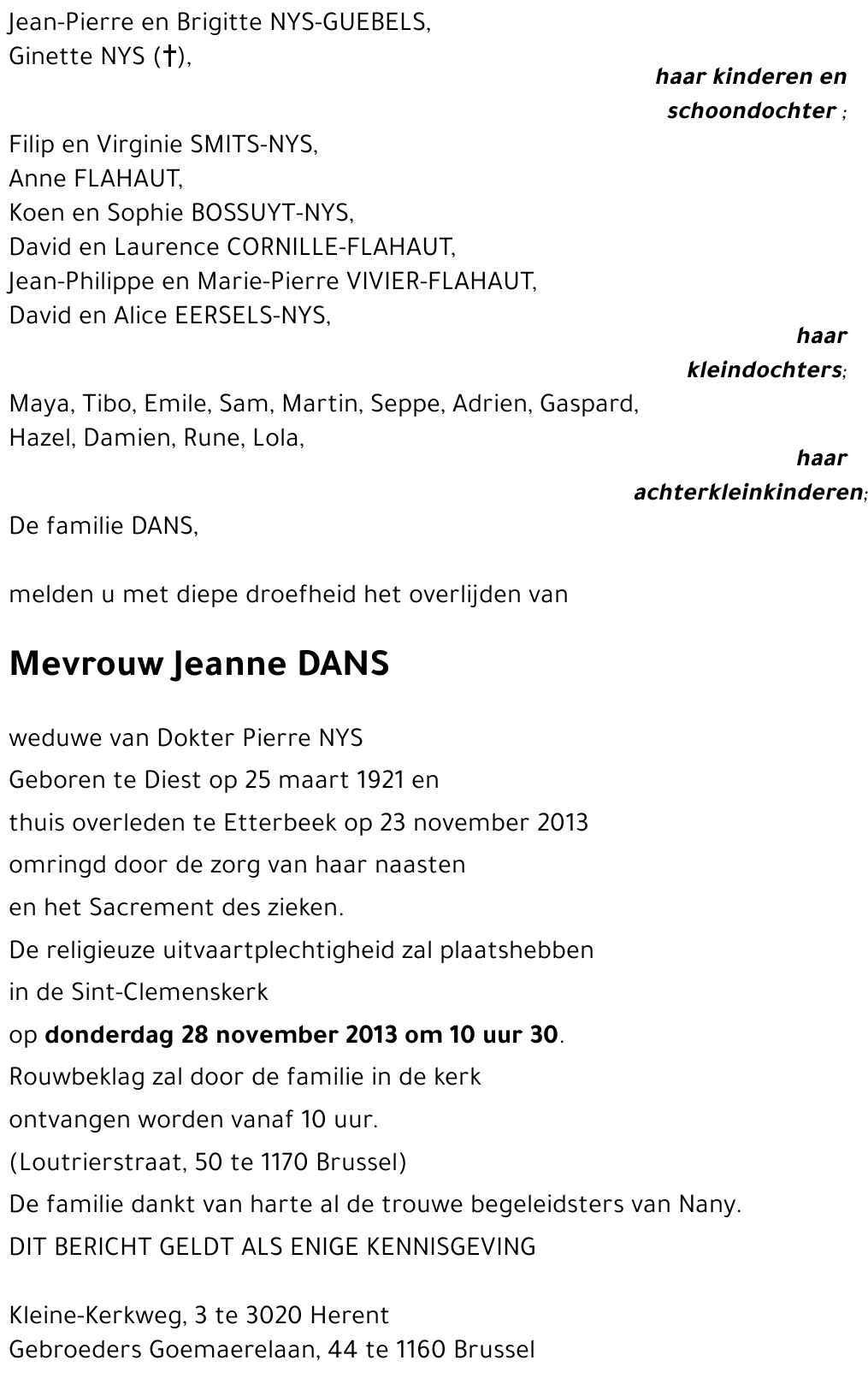 Jeanne DANS