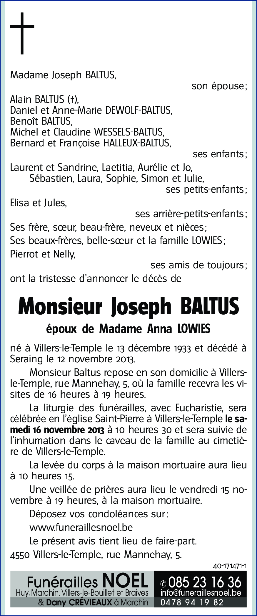 Joseph BALTUS