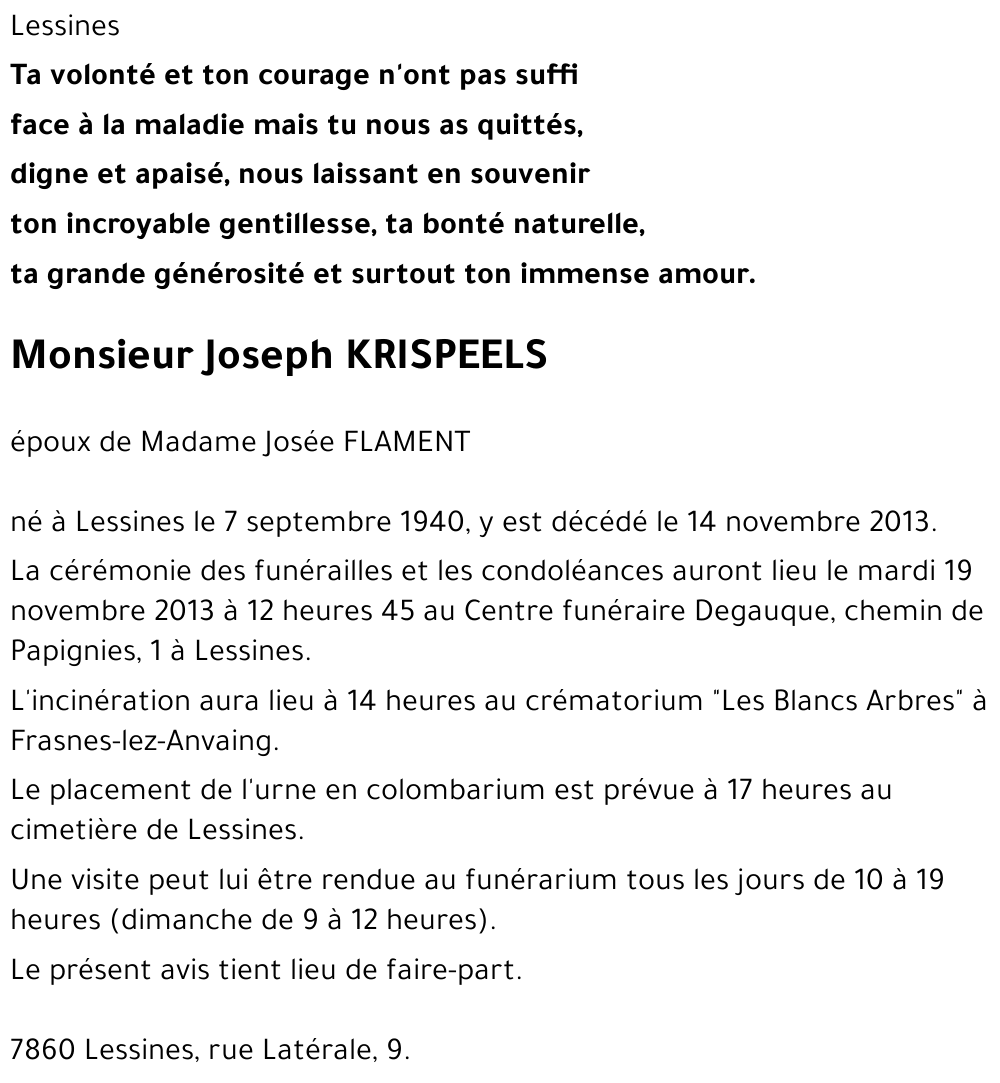 Joseph KRISPEELS