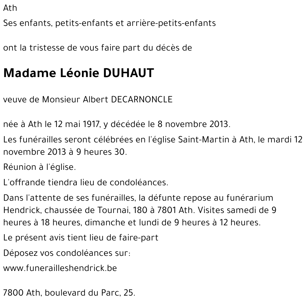 Léonie DUHAUT