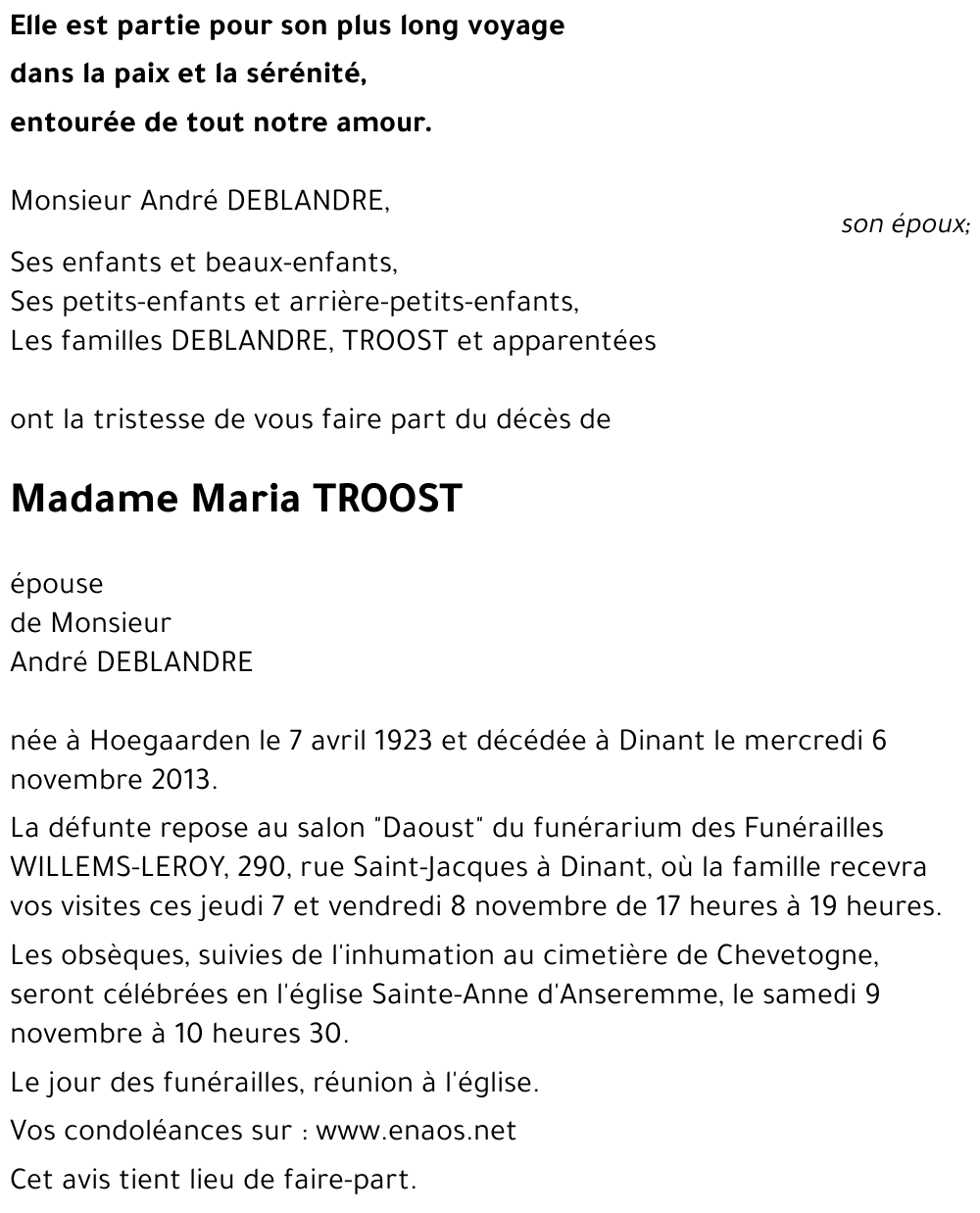 Maria TROOST