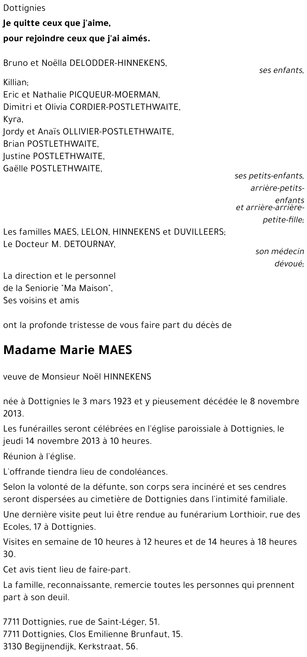 Marie MAES