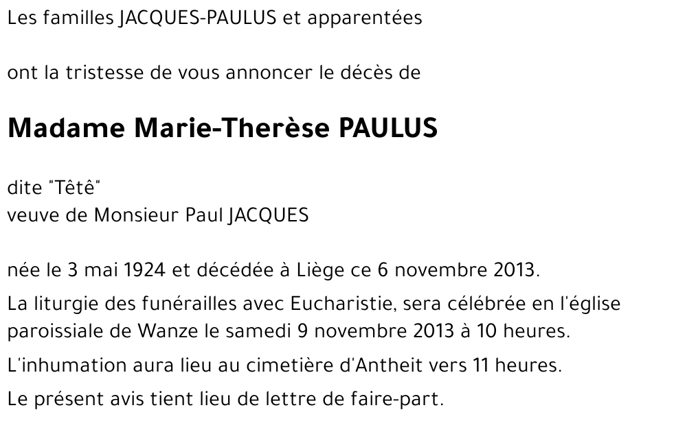 Marie-Therèse PAULUS