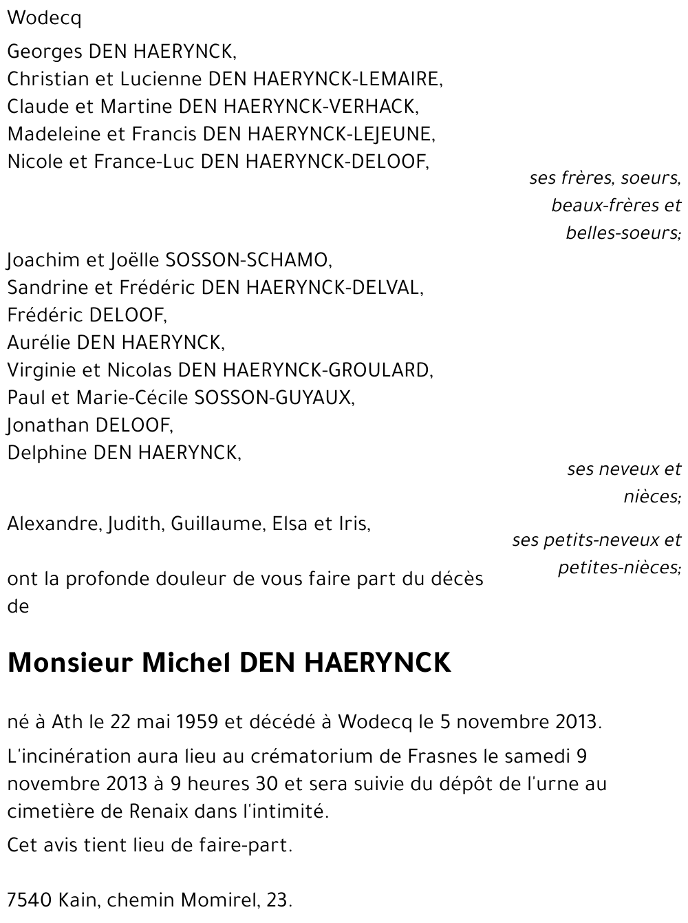 Michel DEN HAERYNCK