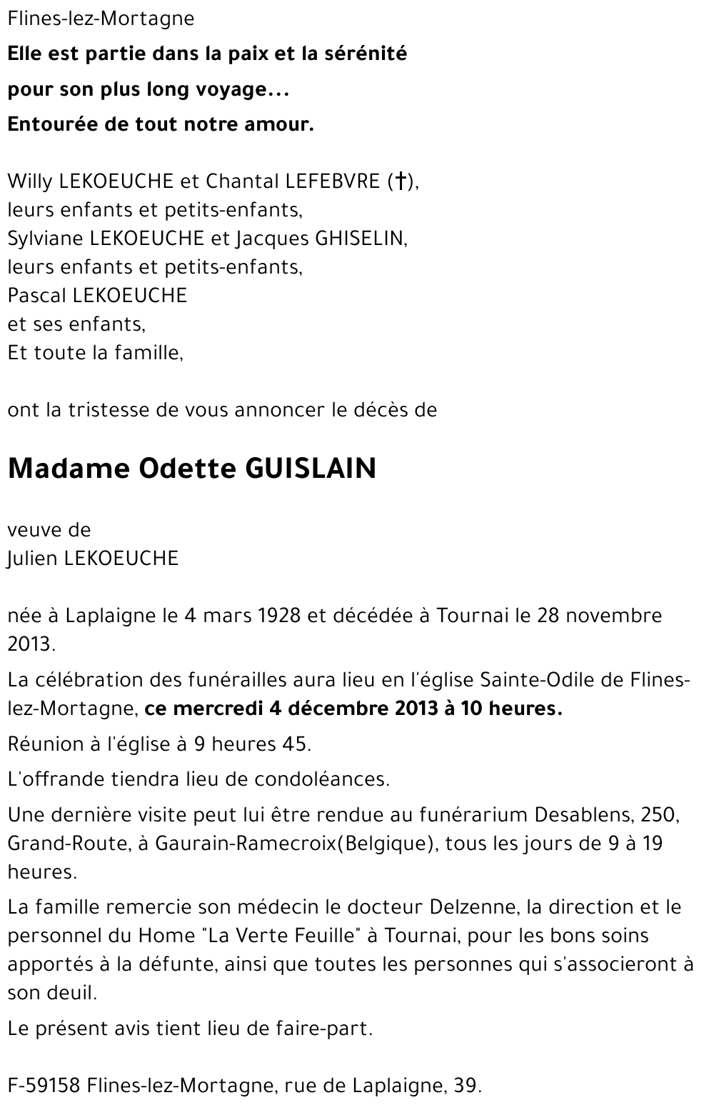 Odette GUISLAIN