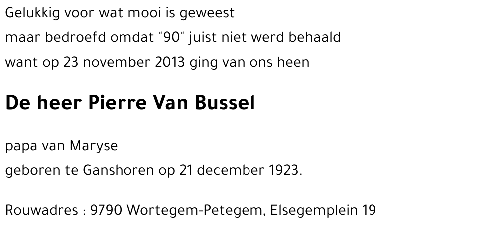 Pierre Van Bussel