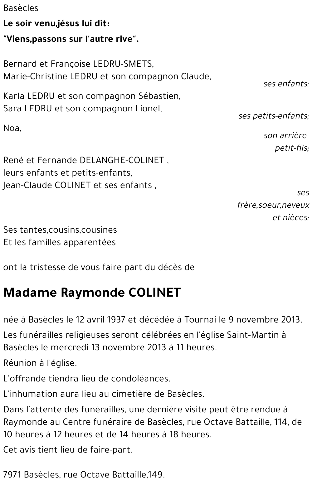 Raymonde COLINET